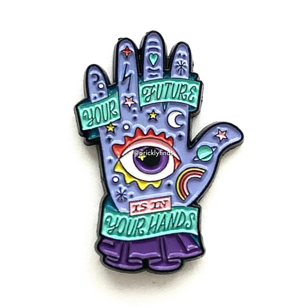 8/$40 Your Future Is In Your Hands Eyes Enamel Pin